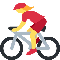 woman biking