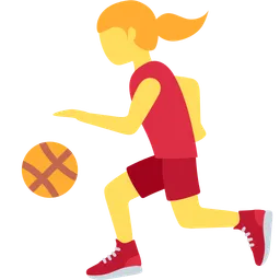 woman bouncing ball