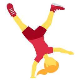 woman cartwheeling
