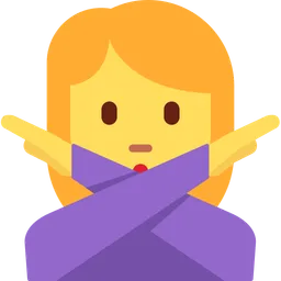 woman gesturing NO
