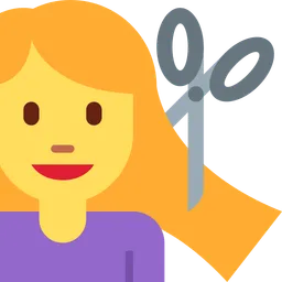 woman getting haircut