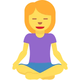 woman in lotus position