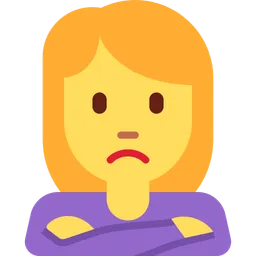 woman pouting