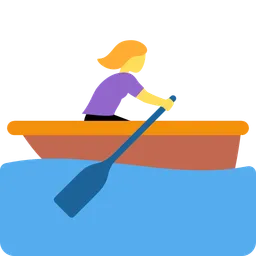 woman rowing boat
