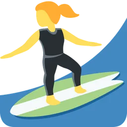 woman surfing