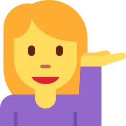 woman tipping hand