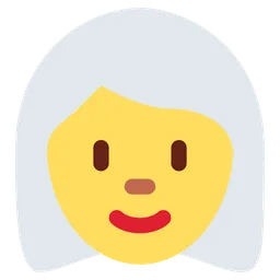 woman: white hair